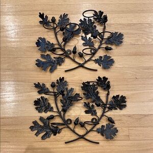 Black Metal Leaf Wall Decor